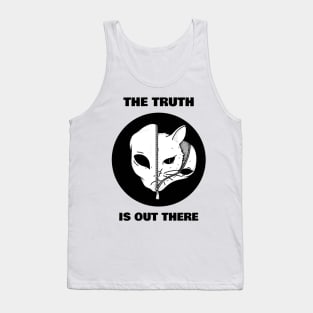 Truth is out there - Cat in Alien Disguise Funny Cat Lover Gift Tank Top